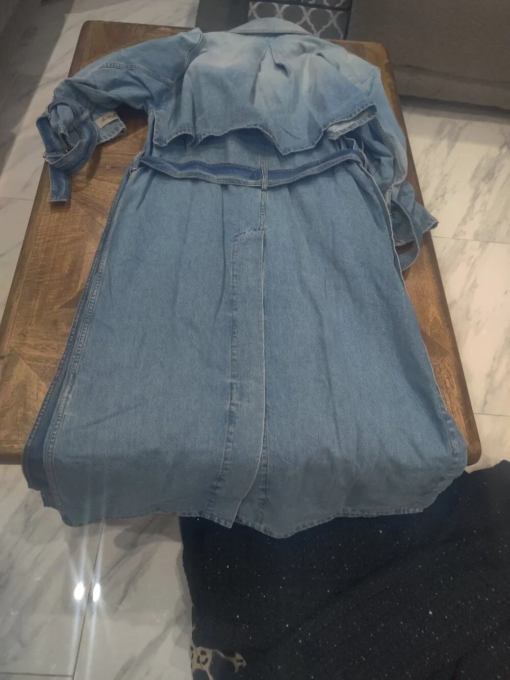 ACNE STUDIOS Oversized Denim Long Trench Coat EU32 US2 UK6 XS NEW $1585.00 - Picture 3 of 4
